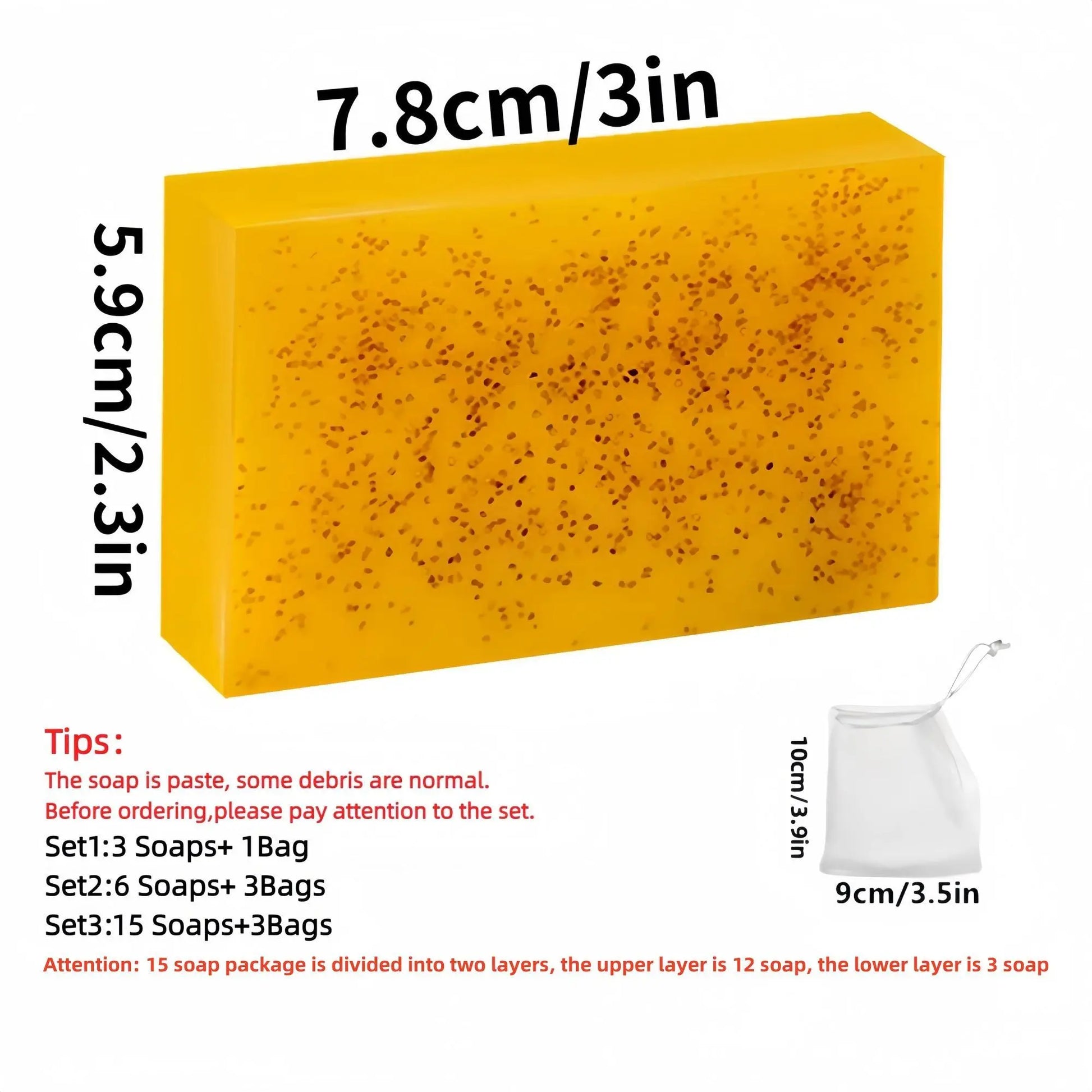 Lemon Turmeric and Kojic Acid Soap Bar, Summer Face and Body Wash for Men and Women, Daily Skincare Cleansing Cleanser with Soap Saver Bag, Moisturizing Kojic Soap #GLOBAL PICKS