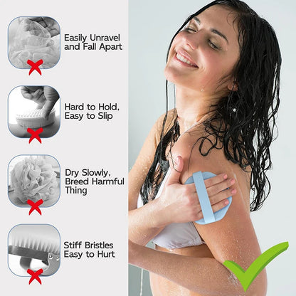 Silicone Body Scrubber Exfoliating Body Wash Scrubbers Exfoliator Shower Body Brush for Effective Showering Exfoliation